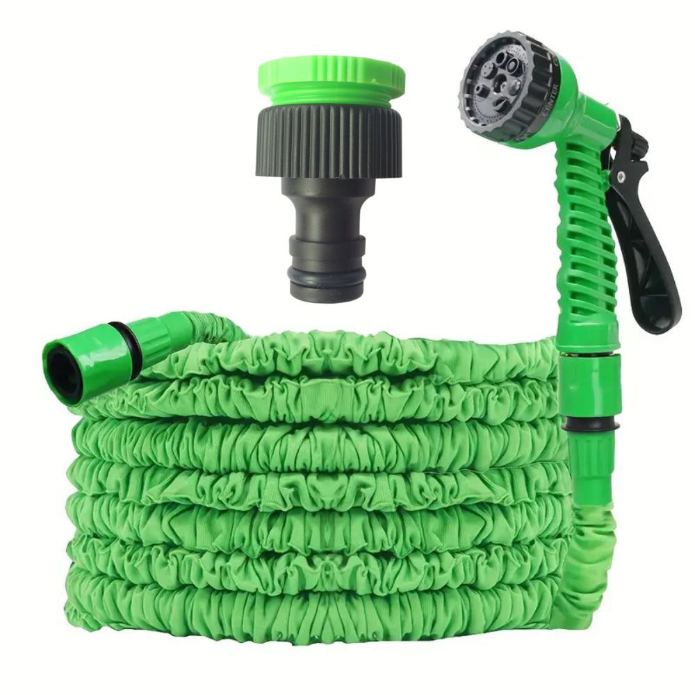 15m Anti-Kink Expandable Garden Hose - Flexible, Tangle-Free Water Hose with Adjustable Spray Nozzle