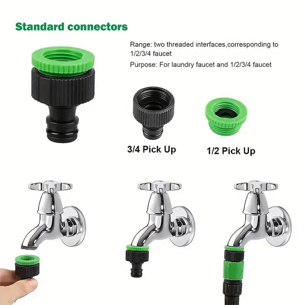 22m Anti-Kink Expandable Garden Hose - Flexible, Tangle-Free Water Hose with Adjustable Spray Nozzle