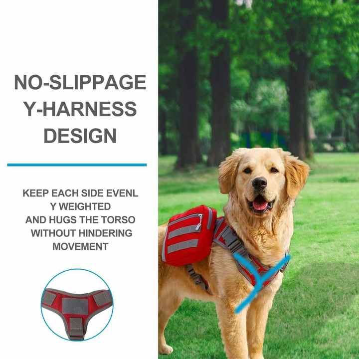 Khaki Dog Tactical Backpack Harness - Adjustable Outdoor Camouflage Saddle Bag for Dogs