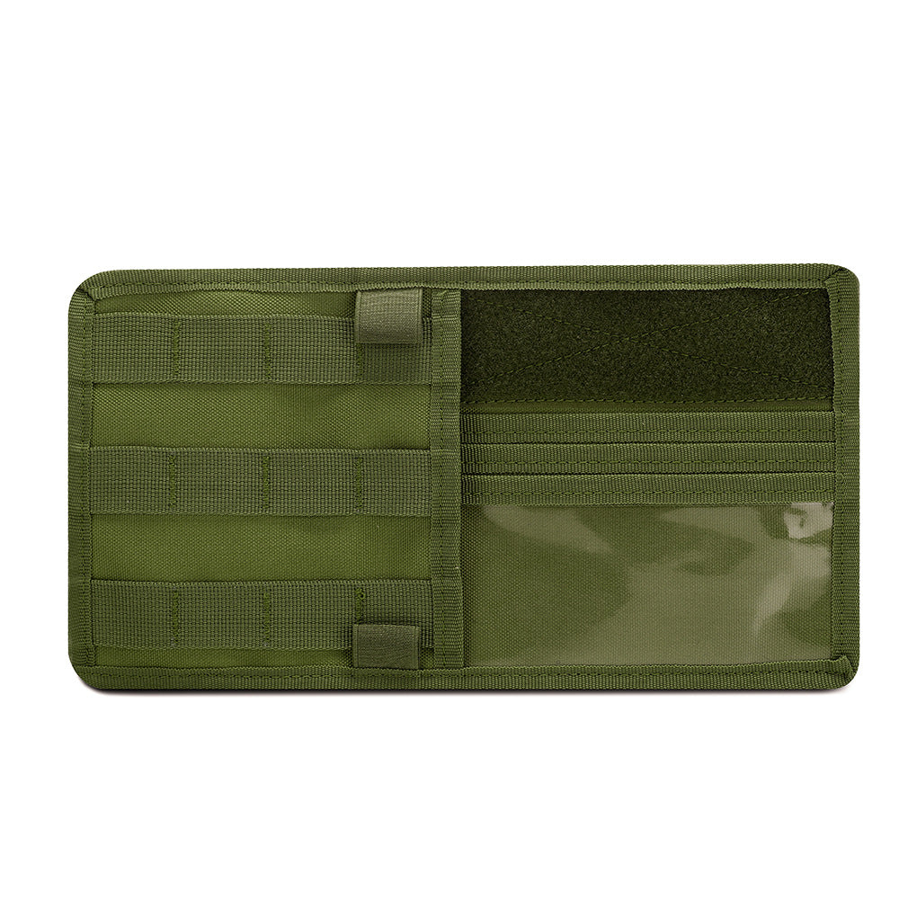 Green Car Sun Visor Organizer - Tactical Molle Storage Panel with Multi-Pocket Design