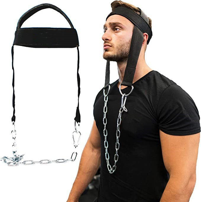 Adjustable Neck Harness with Chain for Strength Training and Rehabilitation