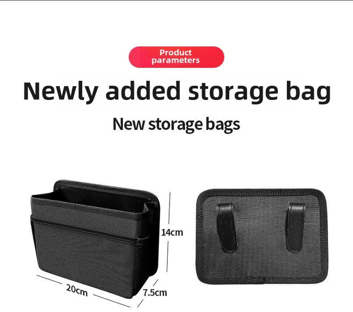 Black Upgraded Waterproof Car Storage Bag - Multi-Position Hanging Organizer