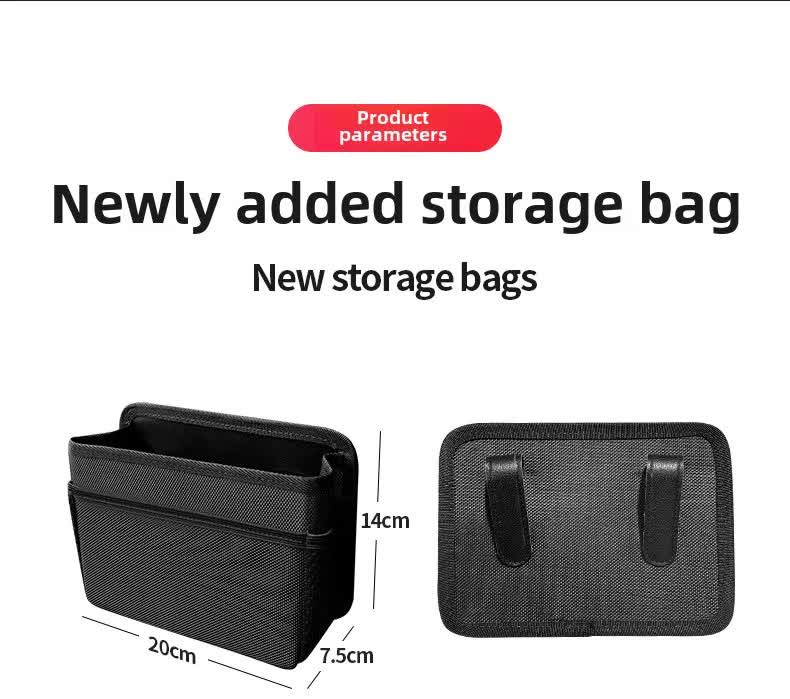 Red Upgraded Waterproof Car Storage Bag - Multi-Position Hanging Organizer