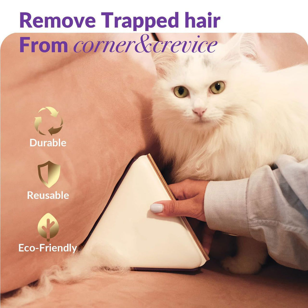 Eco-Friendly Triangle Hair Remover Tool for Pet Hair and Dust – Durable and Reusable