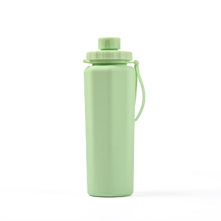 Green 600ml Silicone Collapsible Water Bottle - Portable and Eco-Friendly Hydration Solution