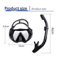 Black Professional Snorkeling Mask and Dry-Top Snorkel Set