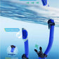 Black Professional Snorkeling Mask and Dry-Top Snorkel Set