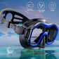 Black Professional Snorkeling Mask and Dry-Top Snorkel Set