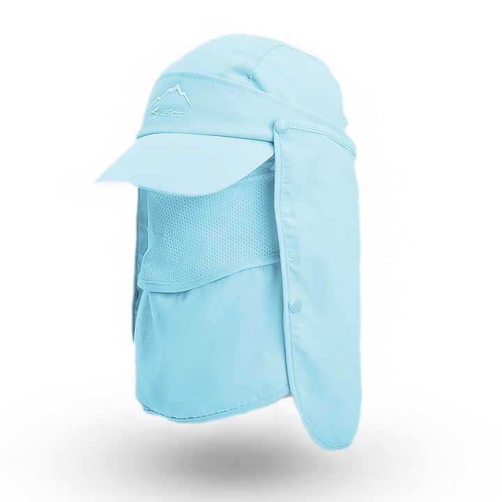 Blue UV Protection 4-in-1 Outdoor Sun Hat with Removable Flaps