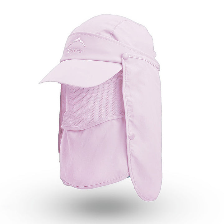 Pink UV Protection 4-in-1 Outdoor Sun Hat with Removable Flaps