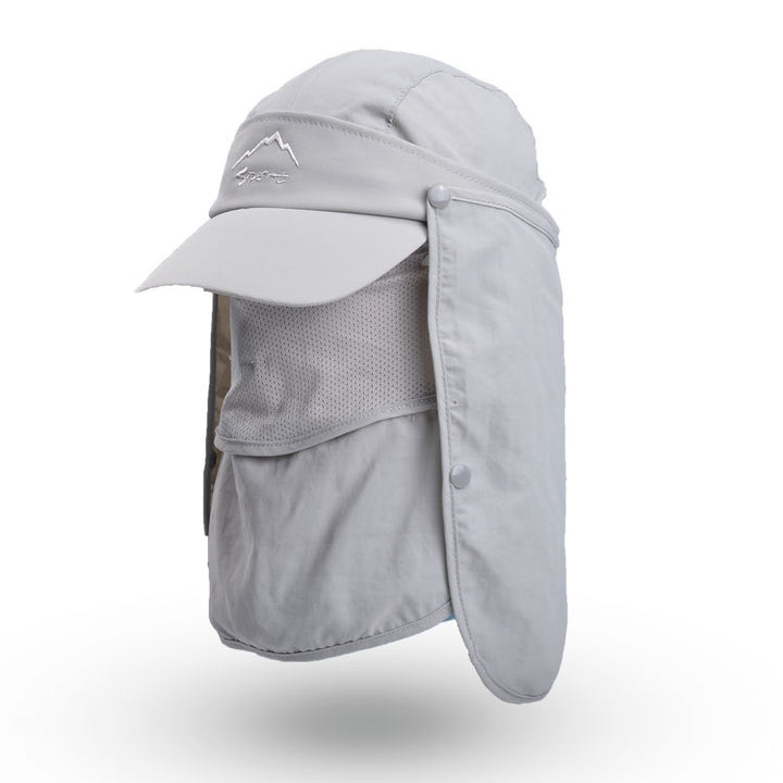 Grey UV Protection 4-in-1 Outdoor Sun Hat with Removable Flaps