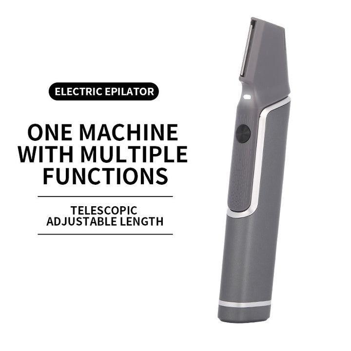 Rechargeable Electric Hair Epilator with Adjustable Length - Multipurpose Grooming Tool