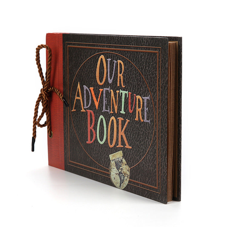 DIY Scrapbook Adventure Album – Retro Kraft Paper Photo Book with String Binding