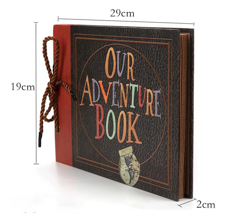 DIY Scrapbook Adventure Album – Retro Kraft Paper Photo Book with String Binding