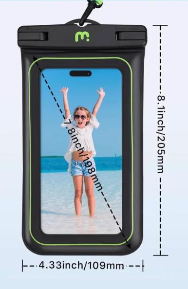 Black Floating Waterproof Phone Pouch - Secure and Durable