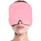 Pink Hot & Cold Therapy Gel Mask - Reusable, Soothing Facial and Head Relief Wrap