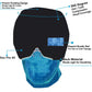 Black Hot & Cold Therapy Gel Mask - Reusable, Soothing Facial and Head Relief Wrap