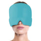 Blue Hot & Cold Therapy Gel Mask - Reusable, Soothing Facial and Head Relief Wrap