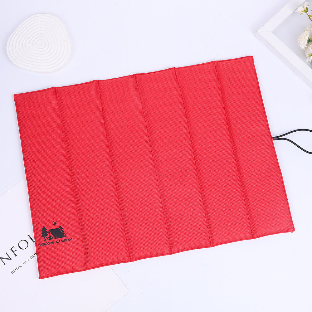 Red Portable Outdoor Folding Seat Cushion - 42cm x 32cm for Camping and Hiking