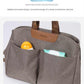 Grey Multi-functional Baby Diaper Bag with Changing Mat - Travel & Stroller-Friendly Design