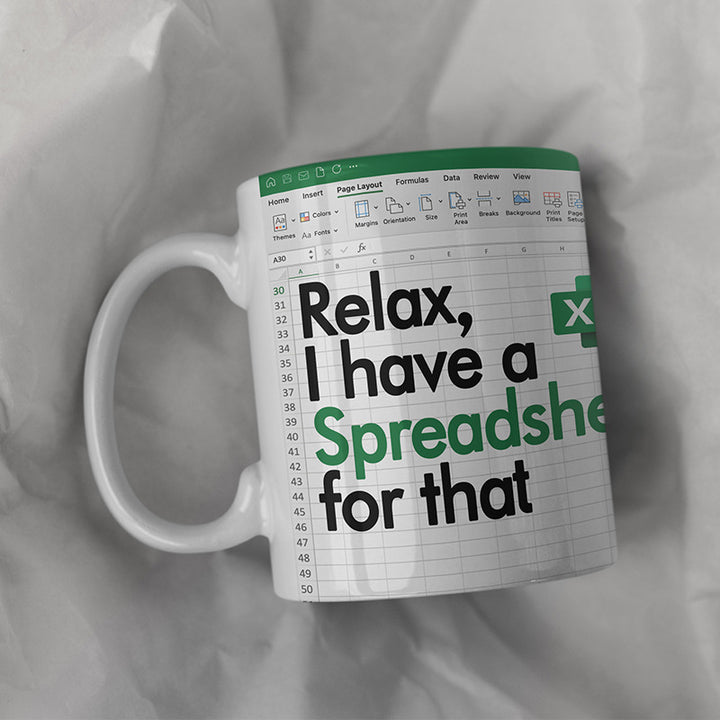 Funny Excel Spreadsheet Mug – Perfect for Office & Spreadsheet Enthusiasts