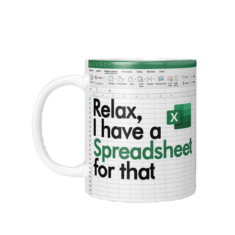 Funny Excel Spreadsheet Mug – Perfect for Office & Spreadsheet Enthusiasts