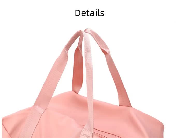 Pink Stylish Gym Travel Bag with Shoe Compartment, Lightweight and Durable Design