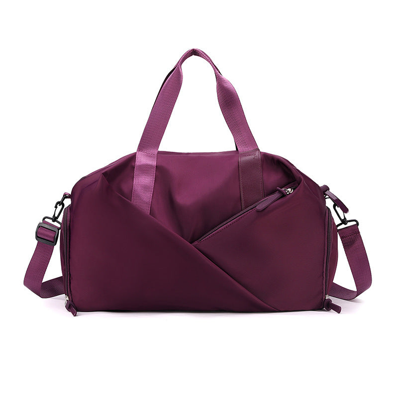 Dark Purple Stylish Gym Travel Bag with Shoe Compartment, Lightweight and Durable Design