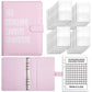 Pink 100-Day Savings Challenge Cash Binder with Tracker and Refillable Notebook