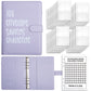 Purple 100-Day Savings Challenge Cash Binder with Tracker and Refillable Notebook