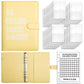 Yellow 100-Day Savings Challenge Cash Binder with Tracker and Refillable Notebook