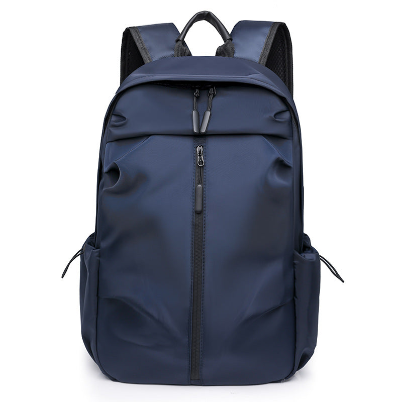 Dark Blue Casual Korean Style Backpack - Versatile Laptop Bag for Students, Business, and Travel - Fashionable and Practical