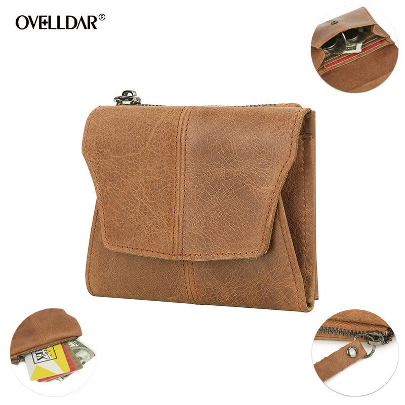 Brown Genuine Leather Women's Wallet -C Multifunctional Coin & Card Holder, Fashionable Card Box in Top-Grade Cowhide