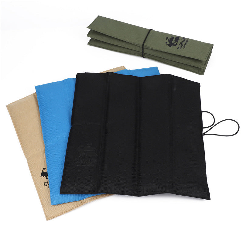 4 PCS Blue Portable Waterproof Outdoor Picnic Mat, Moisture-Proof Thermal Seat Pad, Foldable and Lightweight Travel Cushion