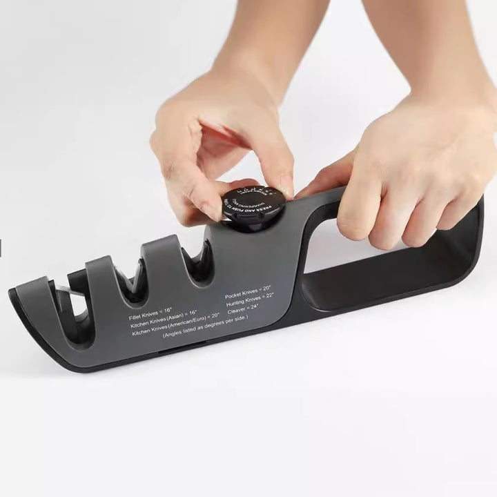 Adjustable Multi-Functional Knife Sharpener with Angle Control for Kitchen Tools, Scissors, and Blades