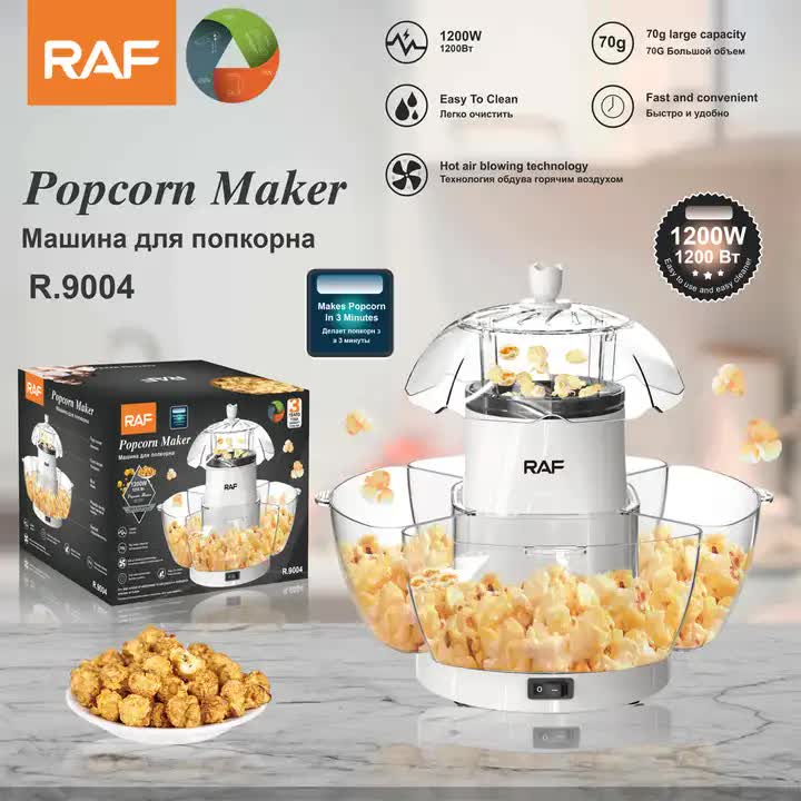 Hot Air Popcorn Maker, Automatic Electric Popcorn Machine, Home DIY Popcorn Maker