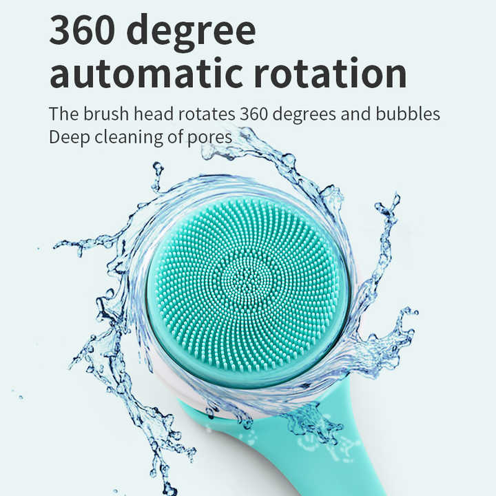 Purple Electric Bath Brush & Multi-Functional Massager - Long Handle Waterproof Body Cleansing Tool