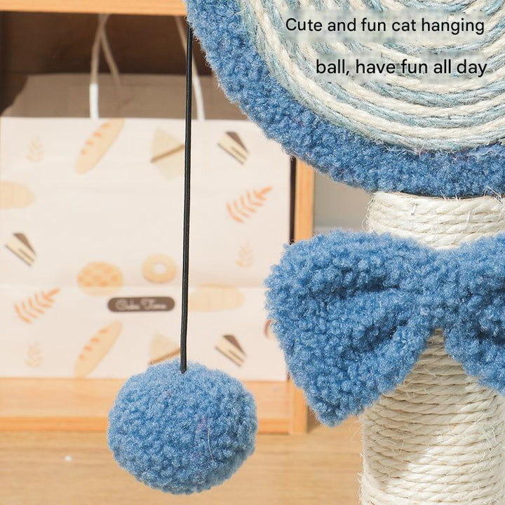 Green Durable Mushroom Cat Scratching Post - Anti-Slip, No Debris Cat Scratch Pad with Sofa Protection for Small Cats