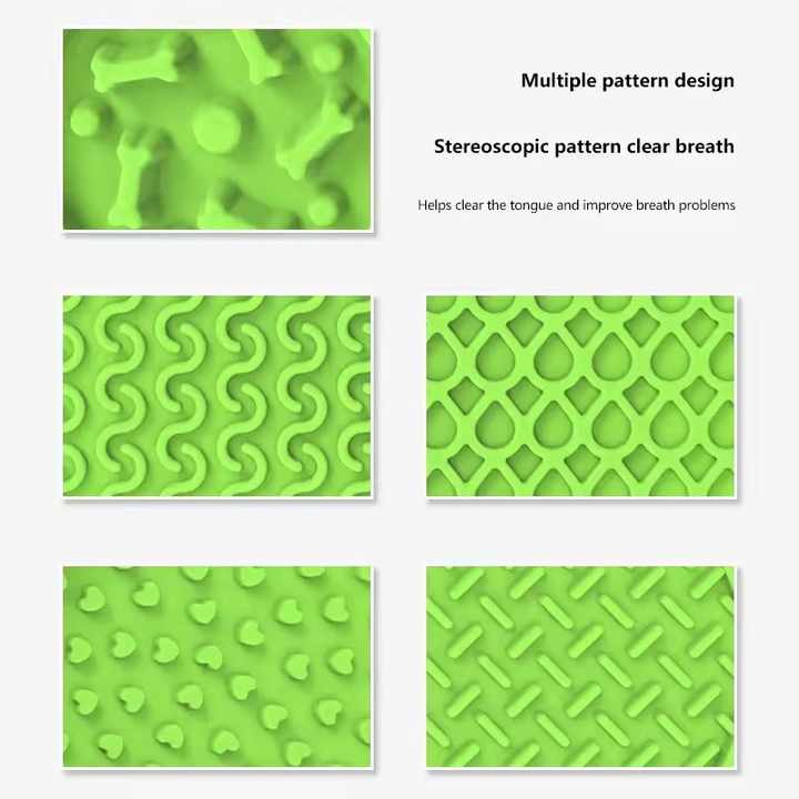 Green Silicone Pet Licking Mat Slow Feeder Pad with Strong Suction and Foldable Design, Heat Resistant -40°C to 240°C, for Dogs and Cats