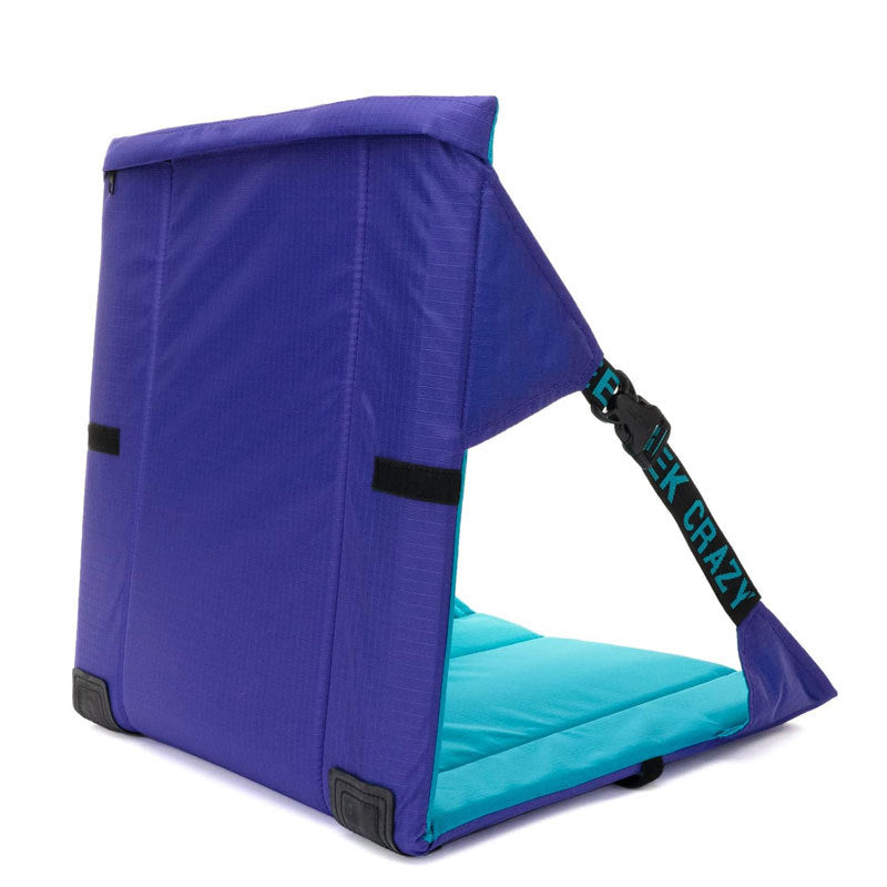 Blue Portable Outdoor Camping Seat Pad with Backrest, Foldable & Waterproof Concert Cushion, 600D Oxford Fabric, Ideal for Hiking & Picnics