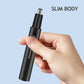 Black Electric Nose Hair Trimmer with Sideburn Cutter - Portable USB Rechargeable Grooming Kit