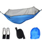 Blue Automatic Pop-Up Mosquito Net Hammock - 200kg Load Capacity, Lightweight Outdoor Camping Gear with Quick Setup and Durable Design