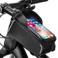 Waterproof Bicycle Phone Frame Bag with Sun Visor, TPU Touchscreen, and Storage Pockets for Road and Mountain Bikes