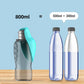 Blue And Grey Portable Foldable Pet Water Bottle with 800ml Capacity - Leakproof Travel Hydration Dispenser for Dogs and Cats