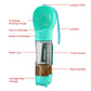 Green 500ml Portable Pet Water Bottle | Multifunctional Travel Pet Feeder | Outdoor Dog Drinking Bottle with Waste Shovel