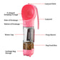 Pink 500ml Portable Pet Water Bottle | Multifunctional Travel Pet Feeder | Outdoor Dog Drinking Bottle with Waste Shovel