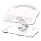 White Acrylic Foldable Tablet and Phone Stand - 360° Rotation, Anti-Slip Design, Lightweight and Compact