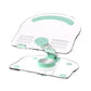 Green Acrylic Foldable Tablet and Phone Stand - 360° Rotation, Anti-Slip Design, Lightweight and Compact