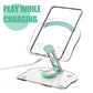 Green Acrylic Foldable Tablet and Phone Stand - 360° Rotation, Anti-Slip Design, Lightweight and Compact