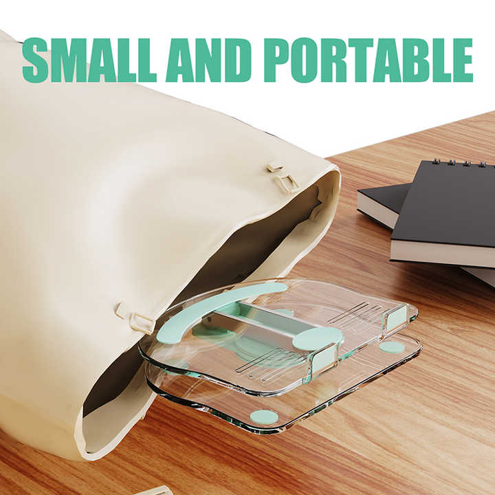 Green Acrylic Foldable Tablet and Phone Stand - 360° Rotation, Anti-Slip Design, Lightweight and Compact